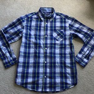 Boys size LG 14–16 chaps plaid dress shirt